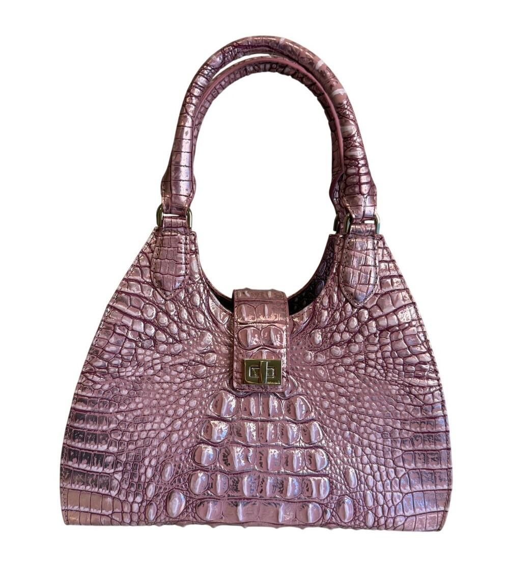 Brahmin Adrian Satchel Mulberry Potion
